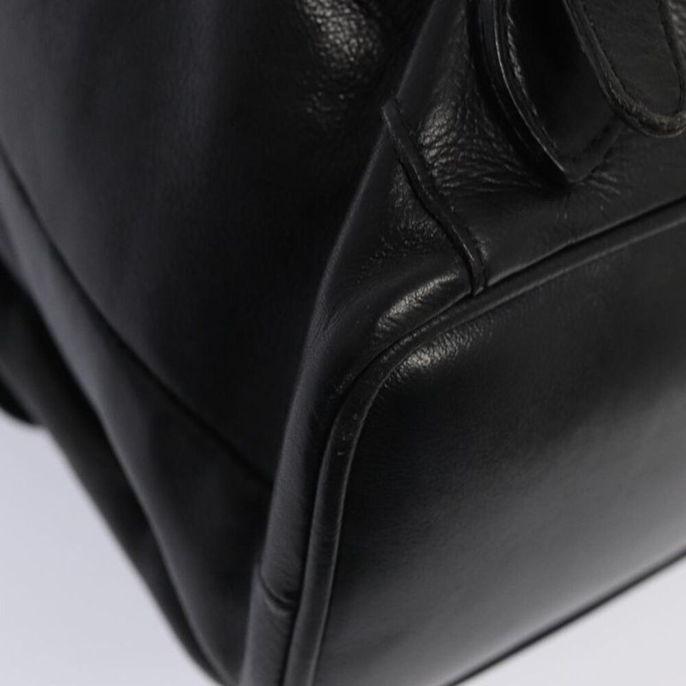 Gucci Vintage Bamboo Backpack Leather Black Leather Backpack Bag - Picture 12 of 16